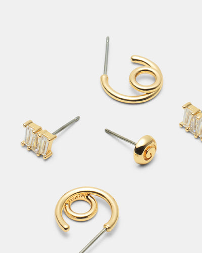 Stardom Earrings Trio Set - Gold