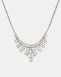 Los Angeles Crystal Choker Necklace - Silver
