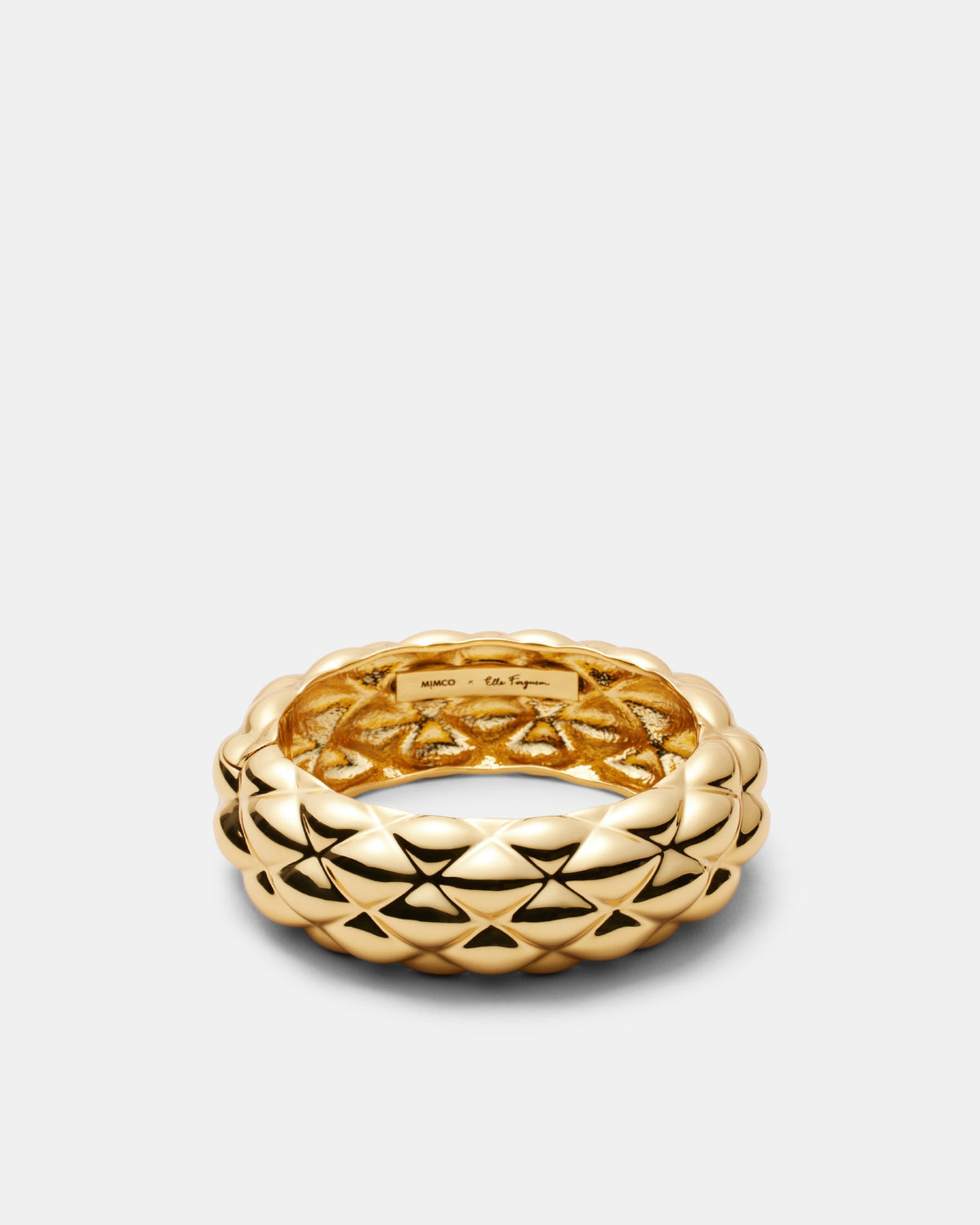 Paris Quilted Bangle - Vintage Gold