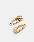 Paris Quilted Hair Clip Set - Vintage Gold