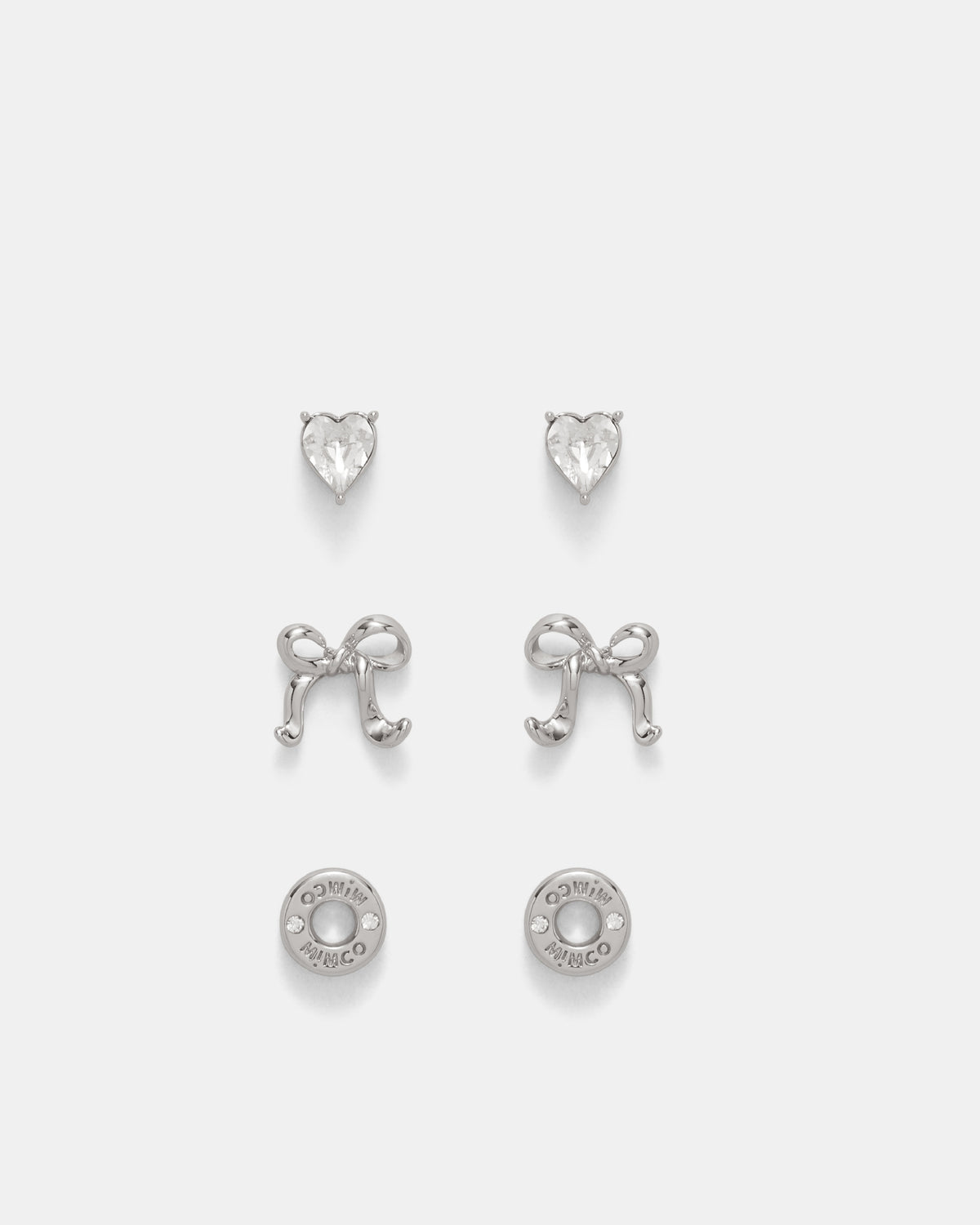 Pirouette Earrings Trio Set - Silver