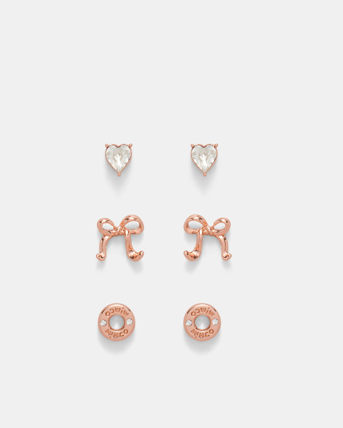 Pirouette Earrings Trio Set - Rose Gold