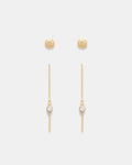 Mystique Earrings Duo Set - Gold