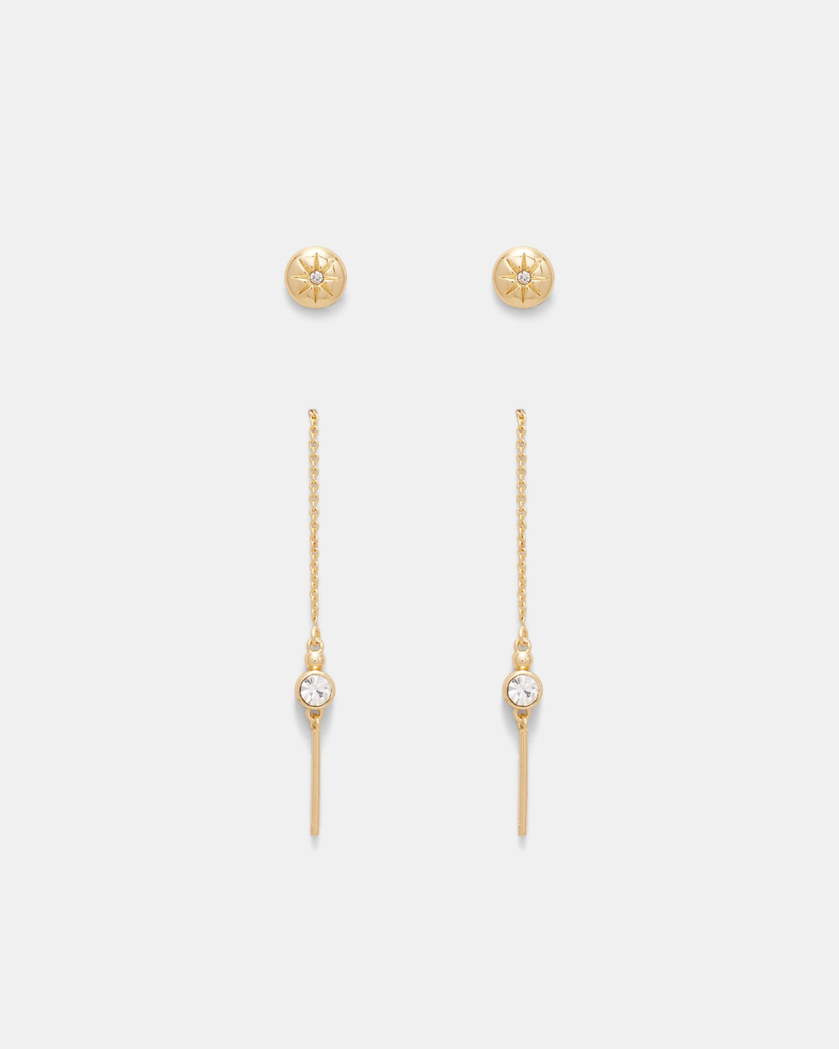 Mystique Earrings Duo Set - Gold