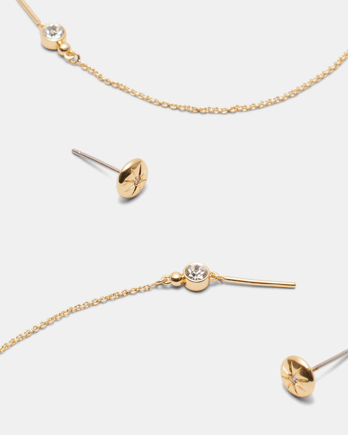 Mystique Earrings Duo Set - Gold