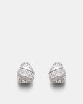 Studio 54 Pave Clip On Earrings - Silver