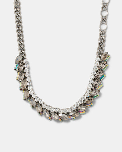 Love To Love You Crystal Necklace - Silver
