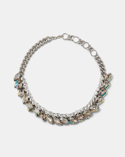 Love To Love You Crystal Necklace - Silver