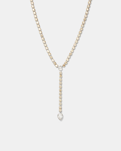 Pull Up To The Bumper Lariat Y Necklace - Gold Silver