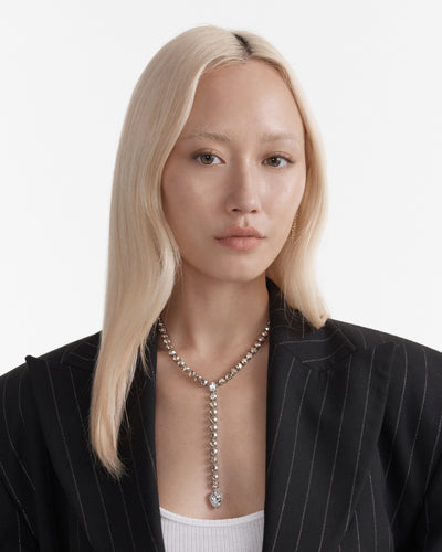 Pull Up To The Bumper Lariat Y Necklace - Gold Silver