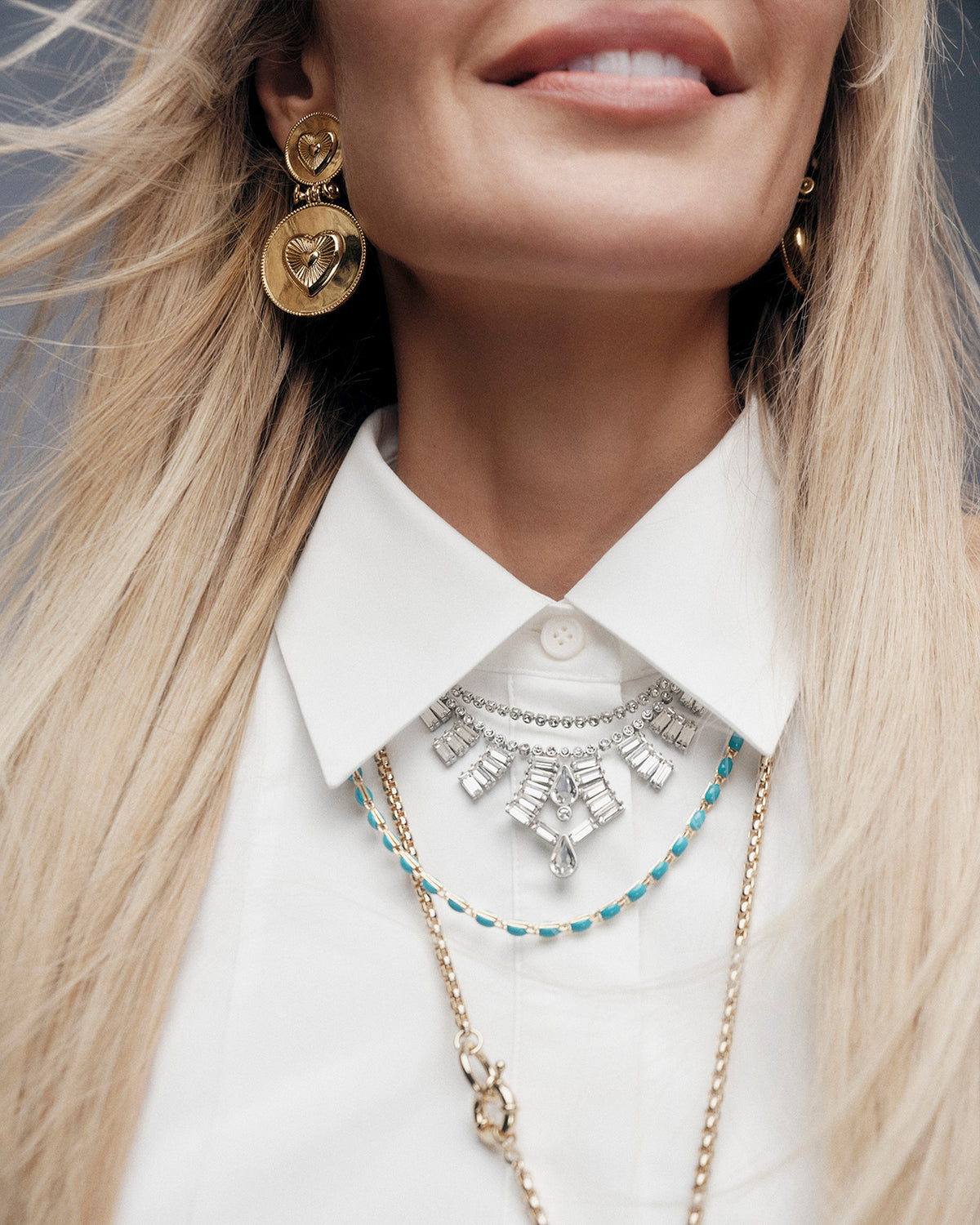 Bondi Enamel Choker Necklace - Ipanema Blue