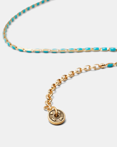 Bondi Enamel Choker Necklace - Ipanema Blue