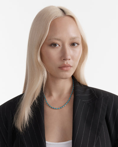 Bondi Enamel Choker Necklace - Ipanema Blue