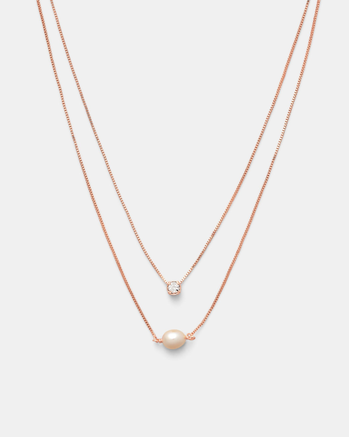 Instrumental Duo Necklace - Rose Gold