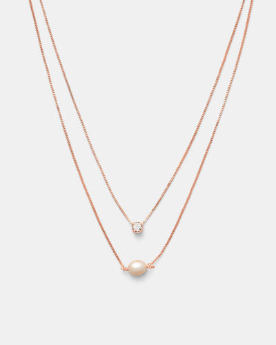 Instrumental Duo Necklace - Rose Gold