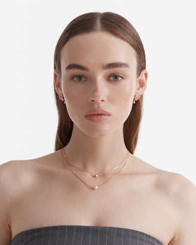 Instrumental Duo Necklace - Rose Gold