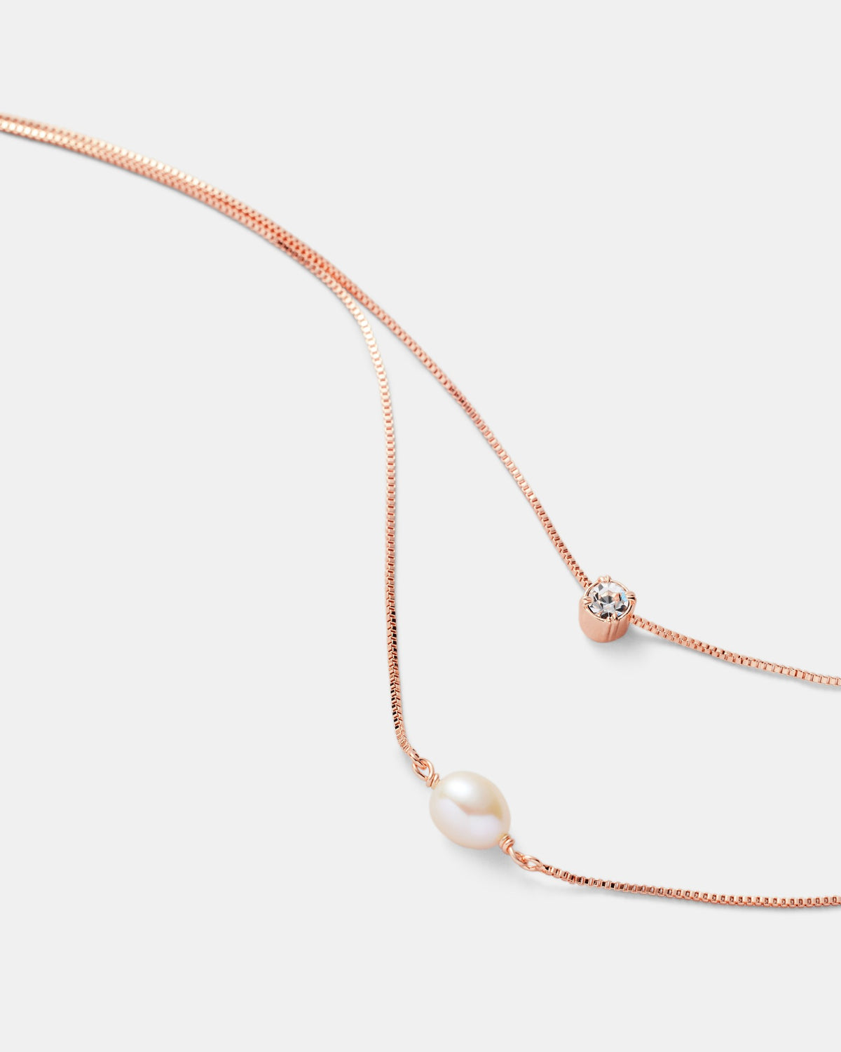 Instrumental Duo Necklace - Rose Gold
