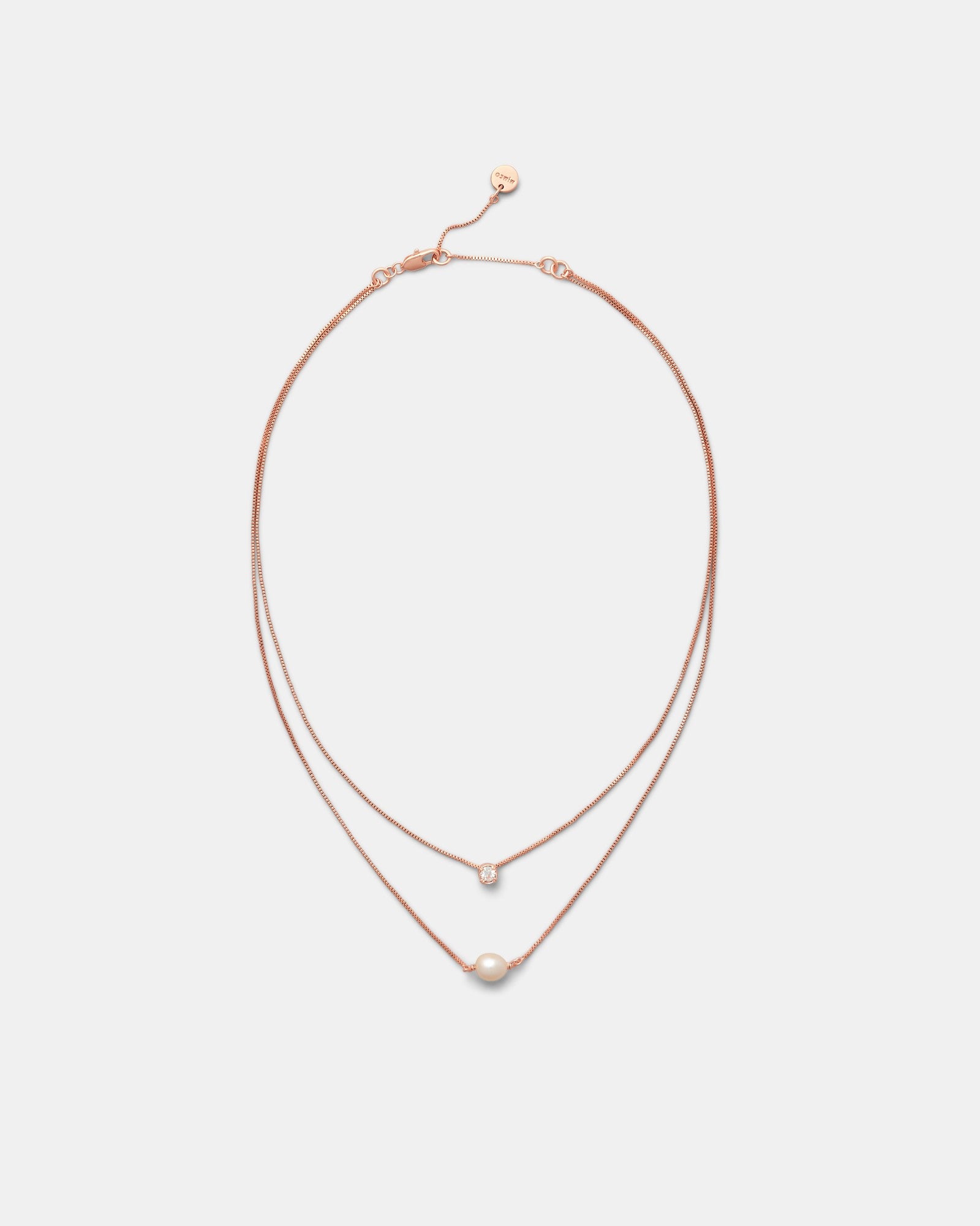 Instrumental Duo Necklace - Rose Gold