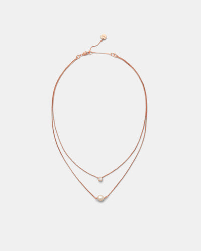 Instrumental Duo Necklace - Rose Gold