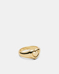 Paris Heart Pinky Ring - Vintage Gold