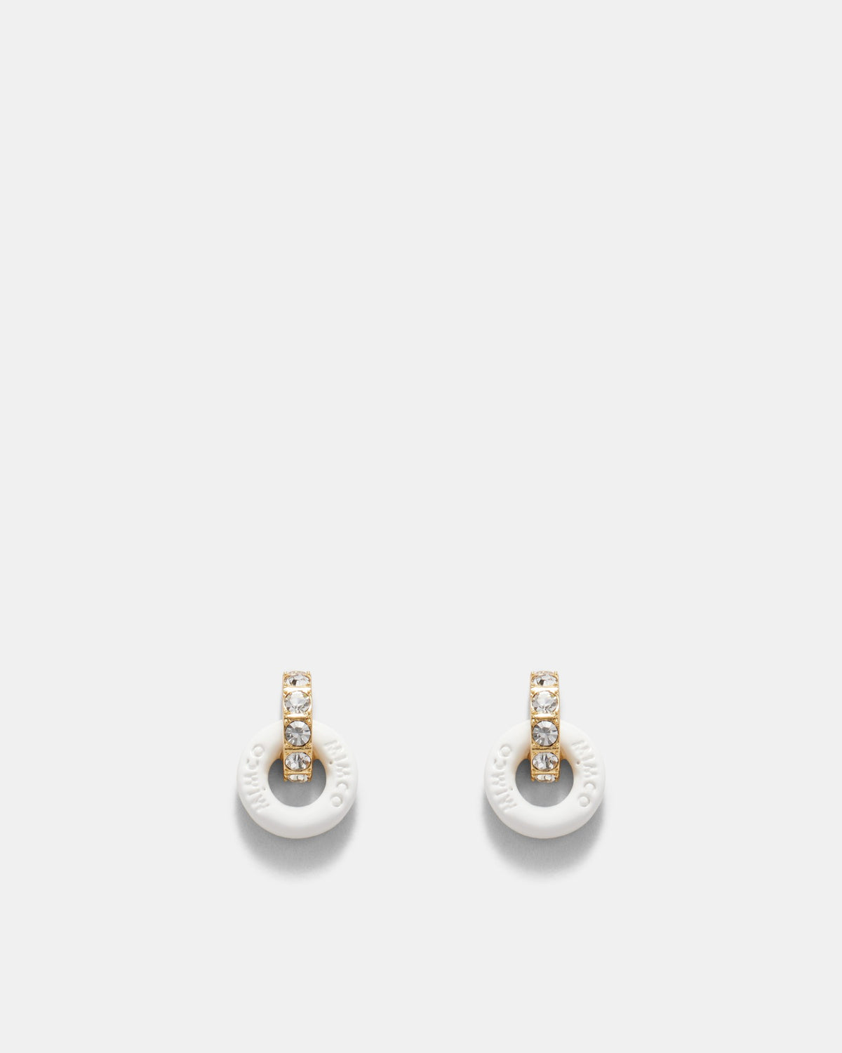 Circulate Stud Earrings - White