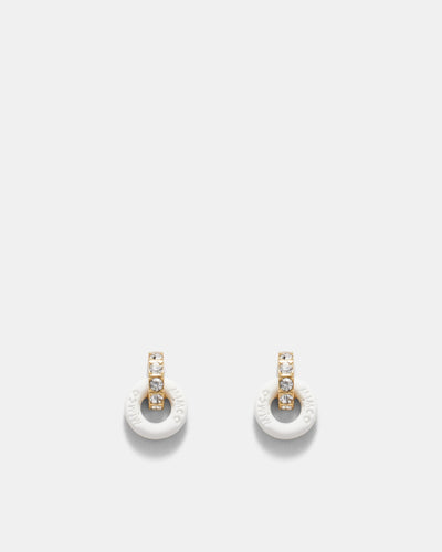Circulate Stud Earrings - White