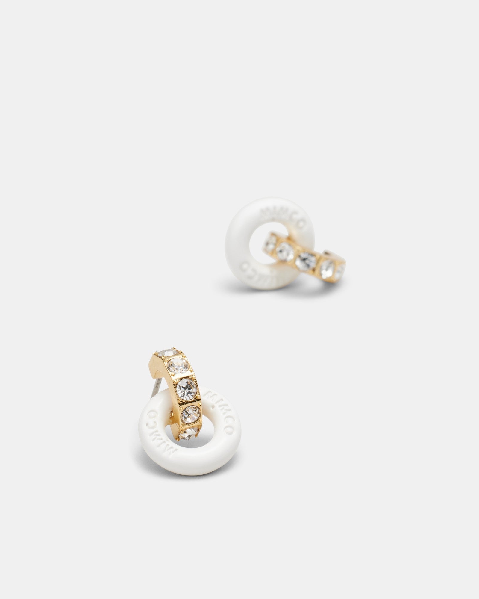 Circulate Stud Earrings - White
