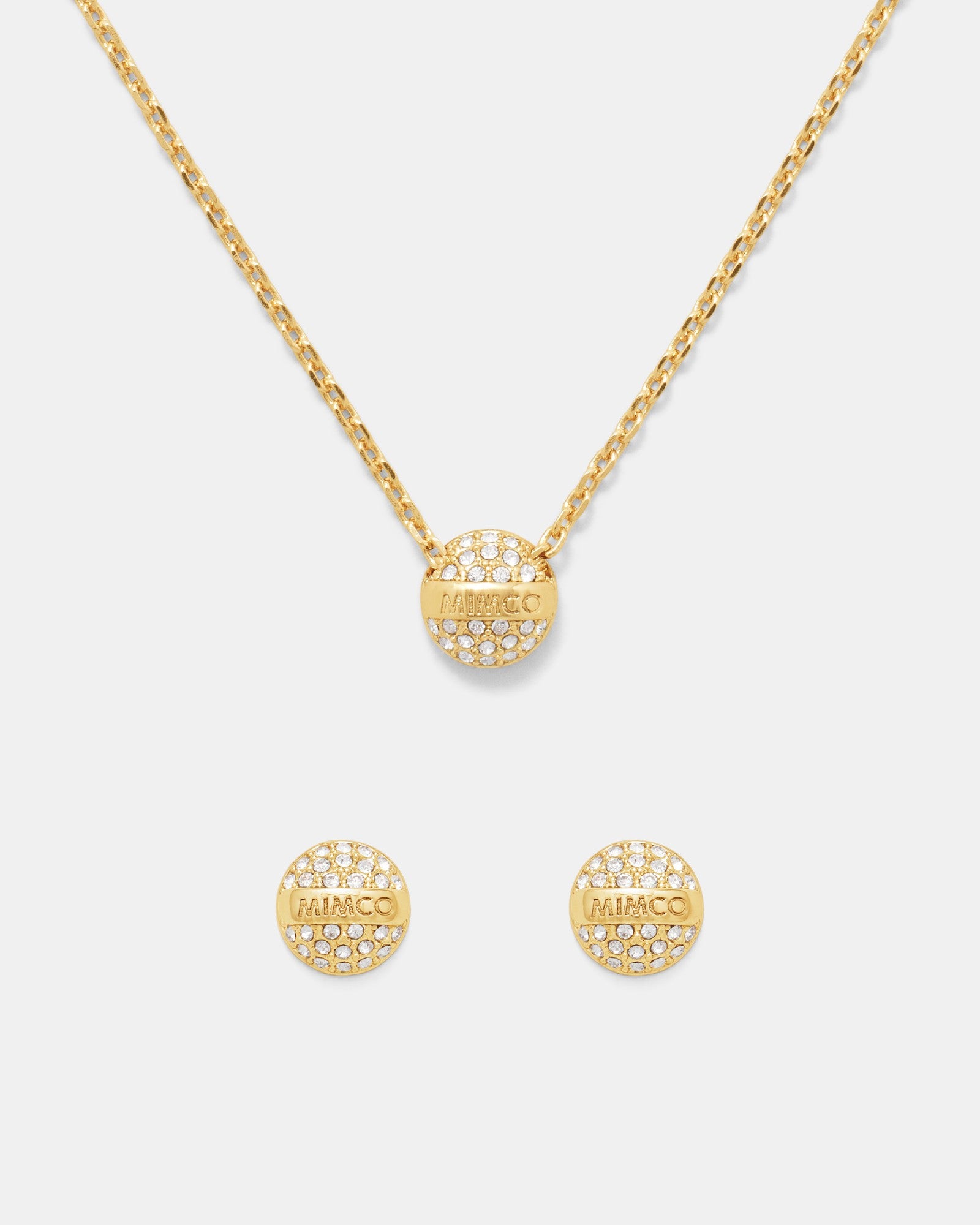 Illumine Earrings And Necklace Set - Gold