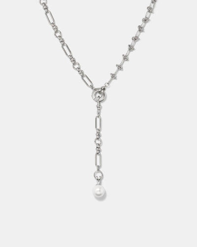 Outro Multi Wear Pearl Necklace - Silver