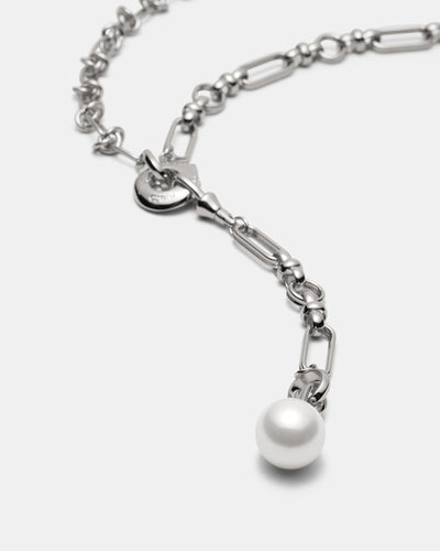 Outro Multi Wear Pearl Necklace - Silver