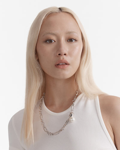 Outro Multi Wear Pearl Necklace - Silver