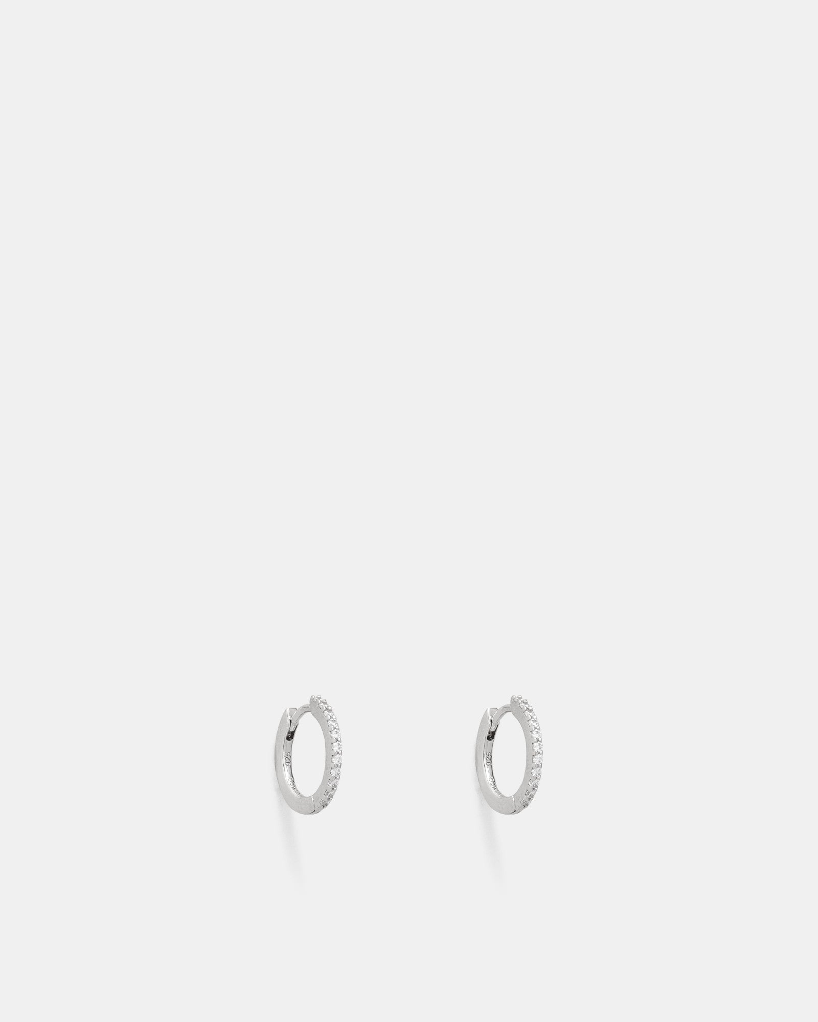 Ice Baby Hoop Earrings - Silver