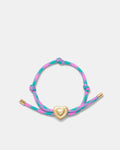 Bondi Heart Cord Bracelet - Disco Pink