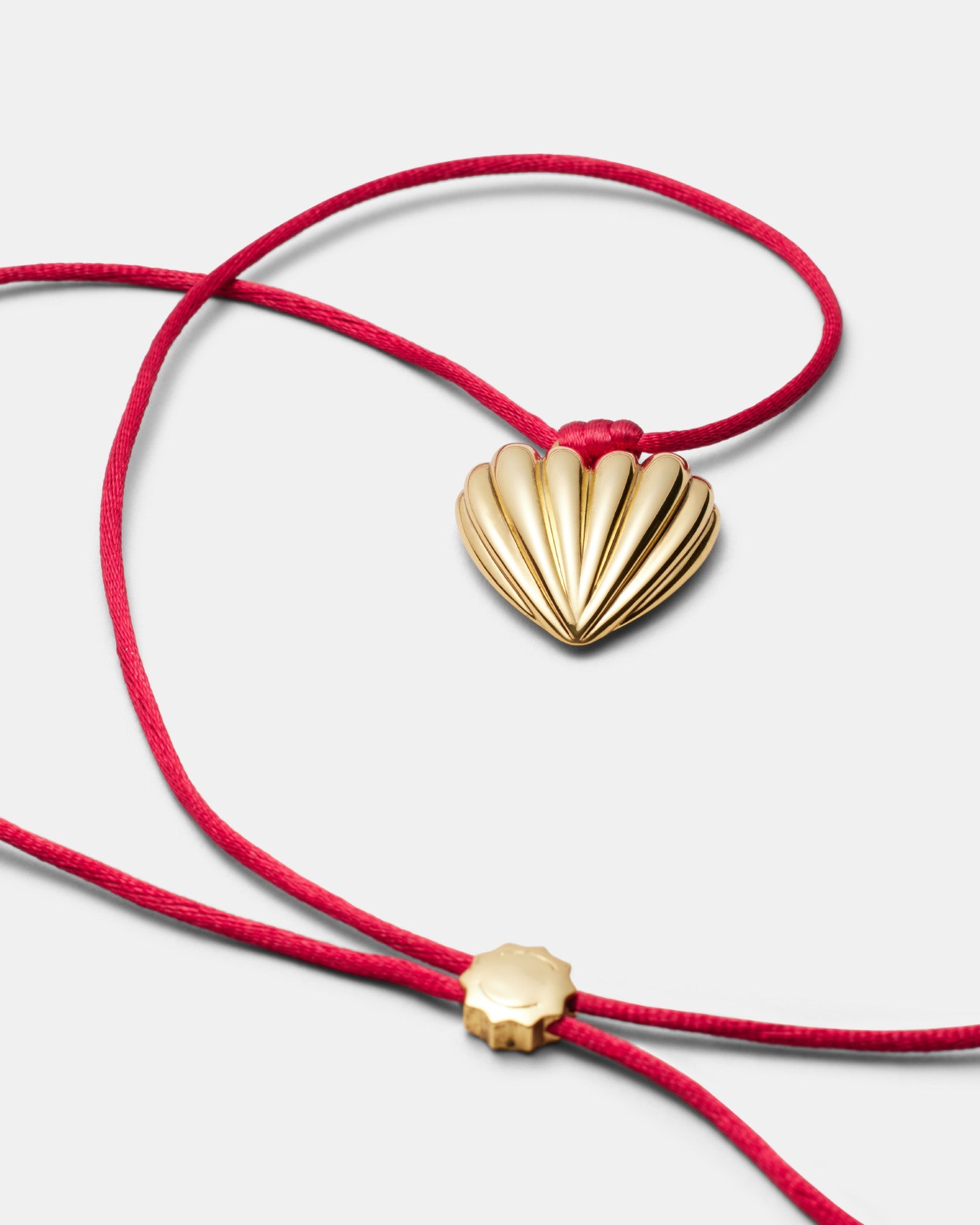 Bondi Heart Cord Necklace - Red