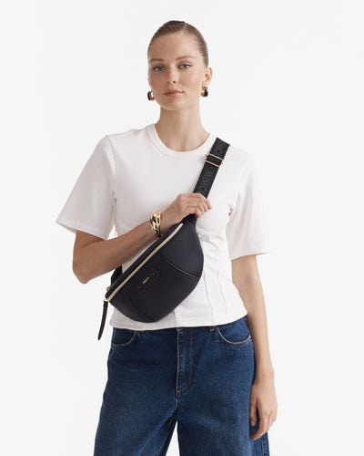 Brunswick Sling Crossbody Bag - Black Light Gold