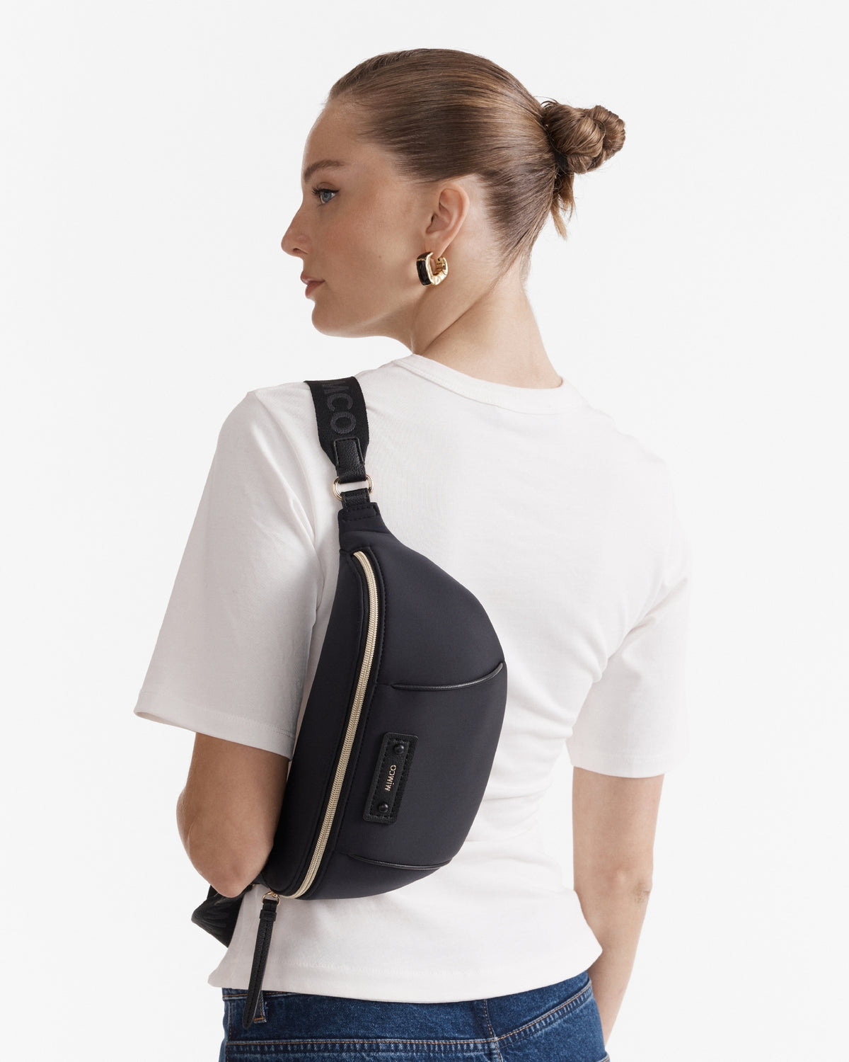 Brunswick Sling Crossbody Bag - Black Light Gold