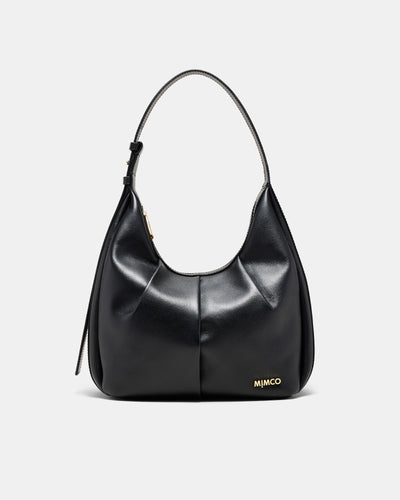 Donna Small Zip Hobo Bag - Black Light Gold