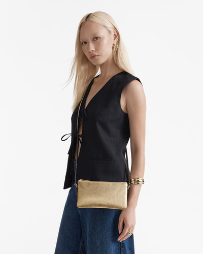 Rhiannon Pouch Crossbody Bag - Light Gold
