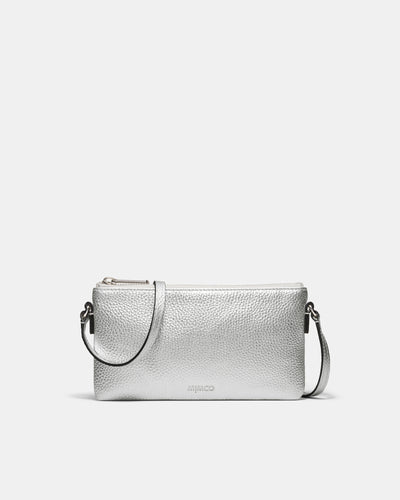 Rhiannon Pouch Crossbody Bag - Silver