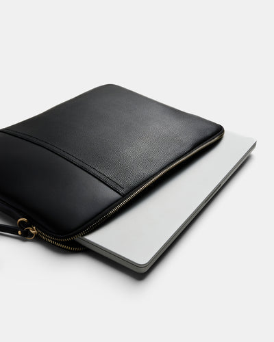 Metro Laptop Pouch - Black Brushed LG
