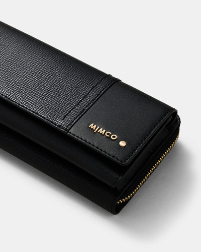 Metro Wallet Crossbody Bag - Black Brushed LG