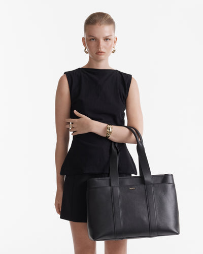 Natalie Tote Bag - Black Light Gold