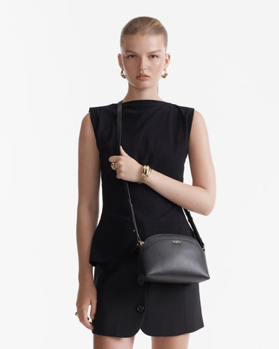 Natalie Crossbody Bag - Black Light Gold