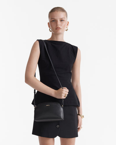 Natalie Crossbody Bag - Black Light Gold