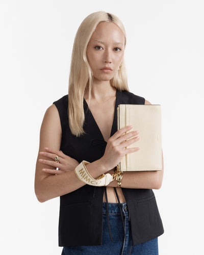 Natalie Gusset Pouch - Alabaster