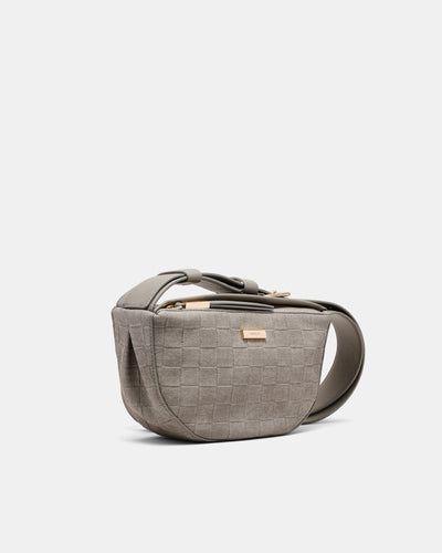 Parker Crescent Crossbody Bag - Fog