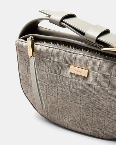 Parker Crescent Crossbody Bag - Fog