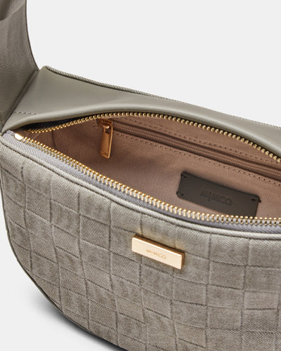 Parker Crescent Crossbody Bag - Fog