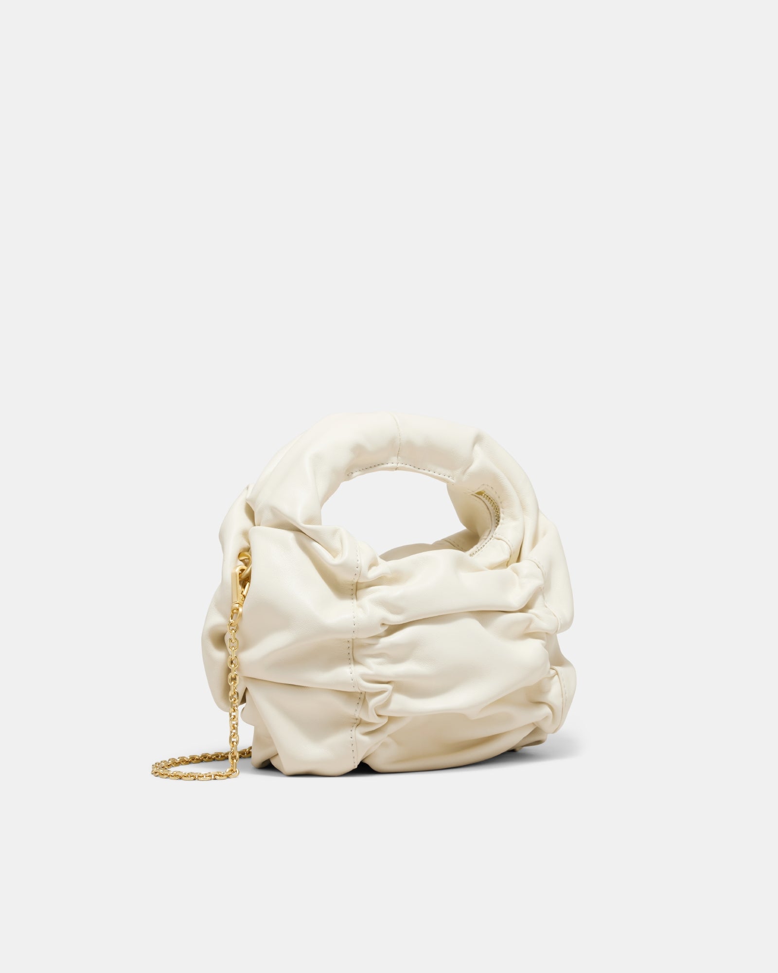 Solace Mini Leather Grab Bag - Alabaster