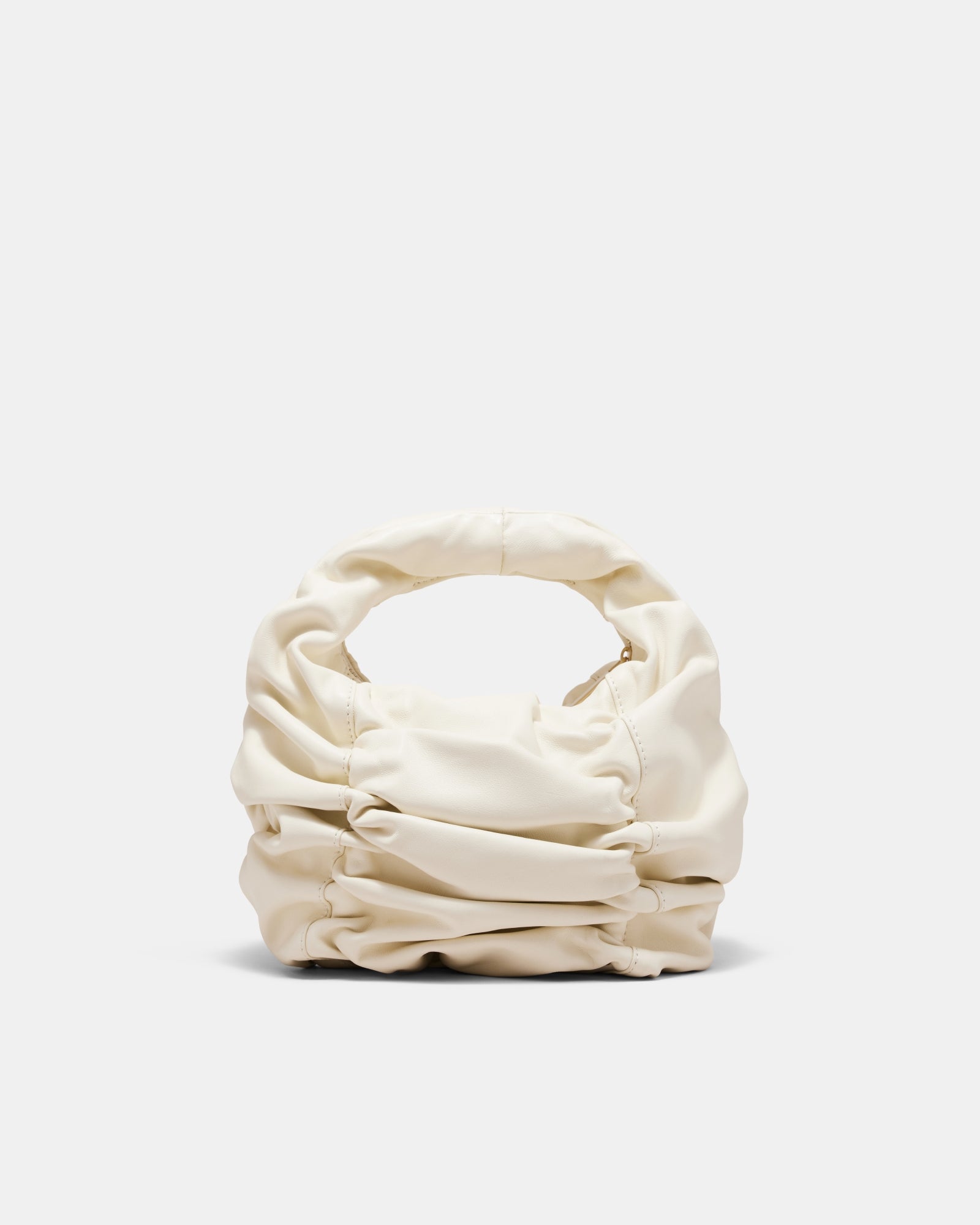 Solace Mini Leather Grab Bag - Alabaster